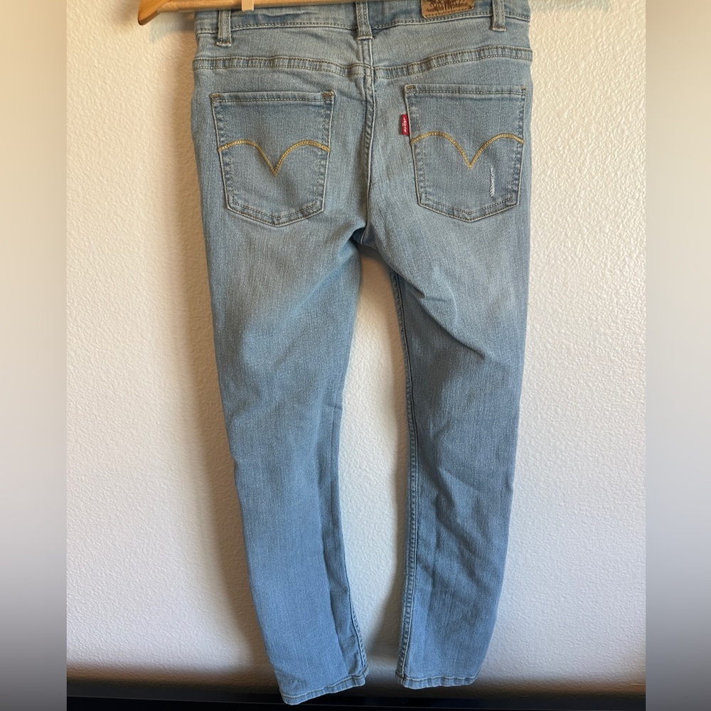 Levi's Blue Skinny Distressed Jeans - Picture 4 of 5